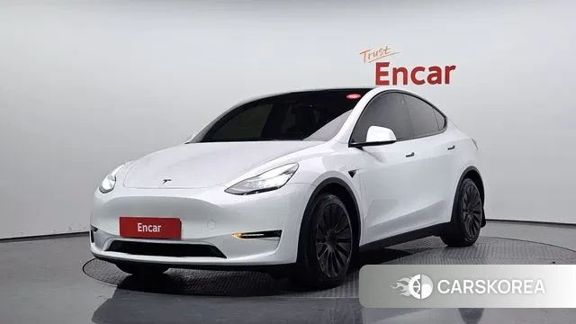 Tesla Model Y 2021 Белый из Кореи