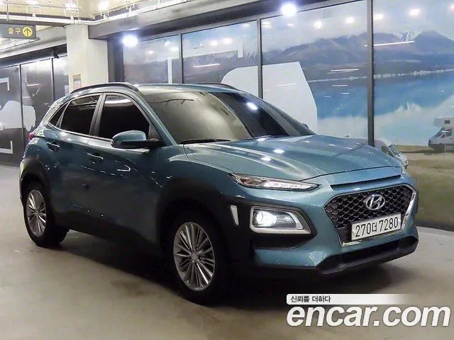 Hyundai Kona 2019 Светло-зеленый из Кореи