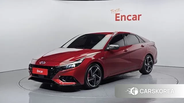 Hyundai Avante (CN7) 2021 Красный из Кореи