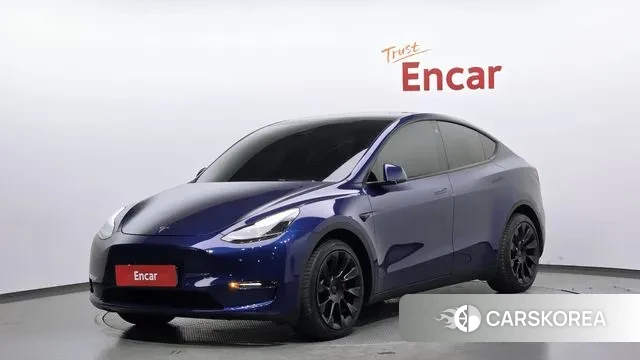 Tesla Model Y 2021 Синий из Кореи