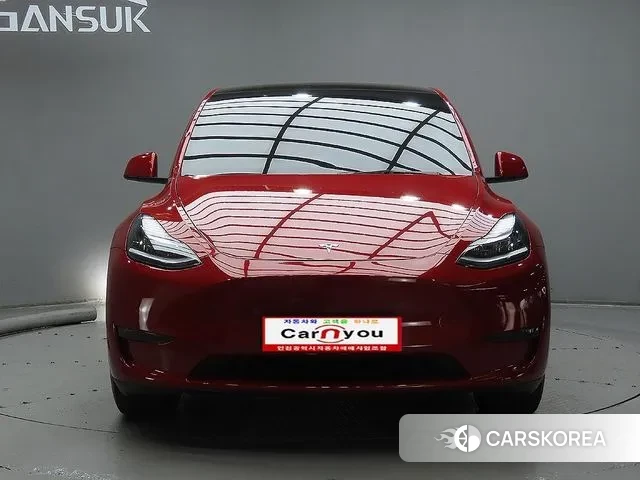 Tesla Model Y 2021 Красный из Кореи