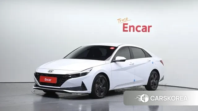 Hyundai Avante Hybrid (CN7) 2022 Белый из Кореи