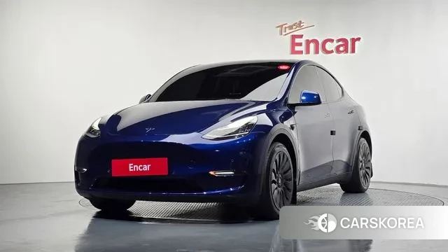Tesla Model Y 2021 Синий из Кореи