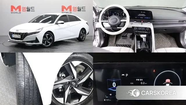 Hyundai Avante (CN7) 2021 Белый из Кореи