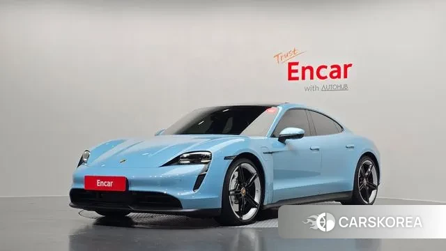 Porsche Taycan 2023 Небесно-голубой из Кореи