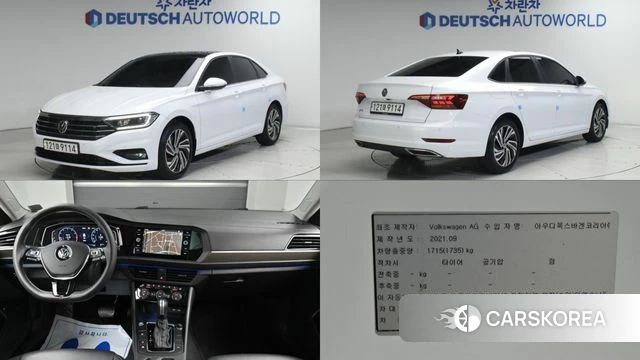 Volkswagen 7th Generation of Jetta 2021 Белый из Кореи