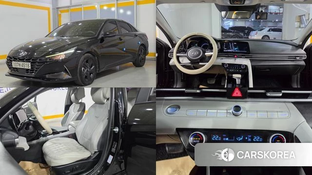 Hyundai Avante Hybrid (CN7) 2021 Черный из Кореи