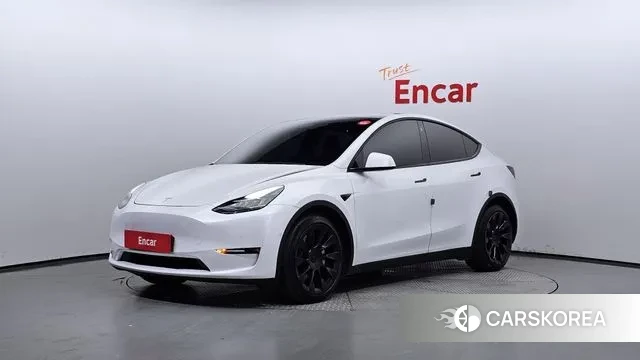 Tesla Model Y 2021 Белый из Кореи