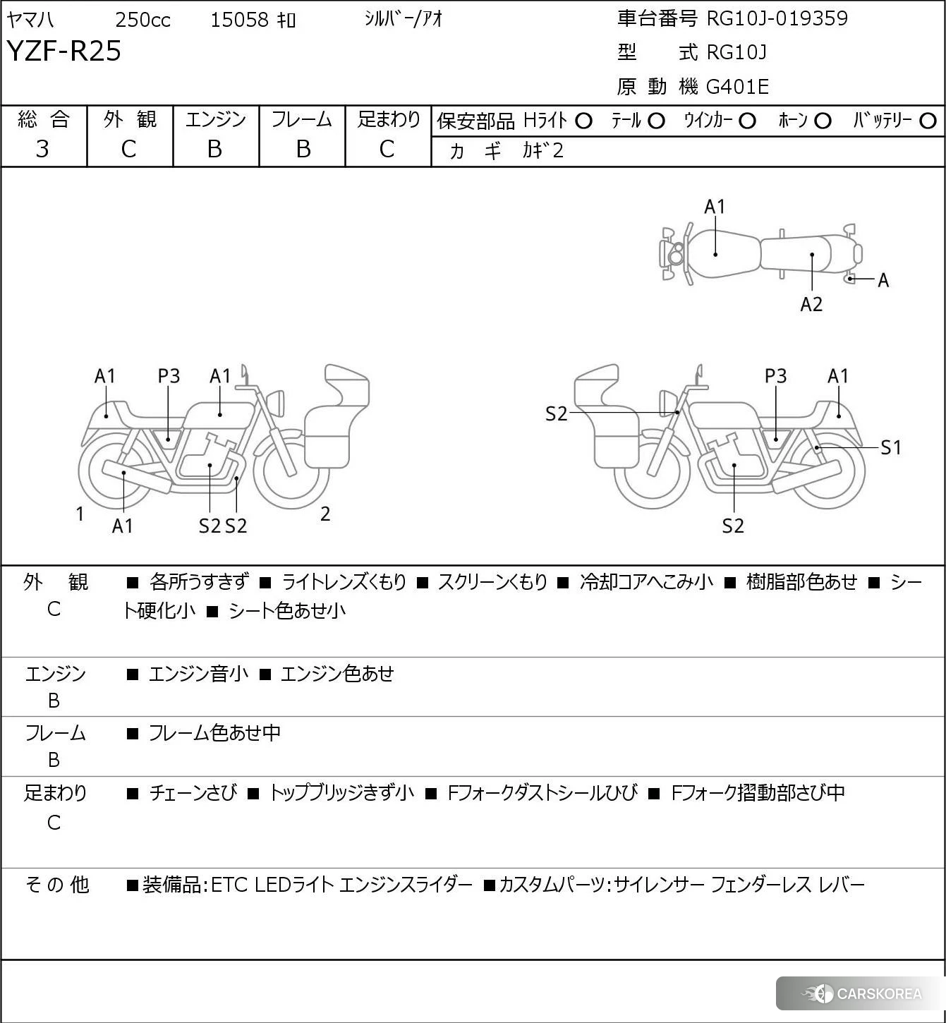 Проданный Yamaha YZF-R25 2016 из Японии, фото 5