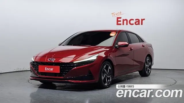 Hyundai Avante (CN7) 2022 Красный из Кореи