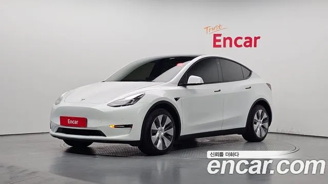 Tesla Model Y 2021 Белый из Кореи