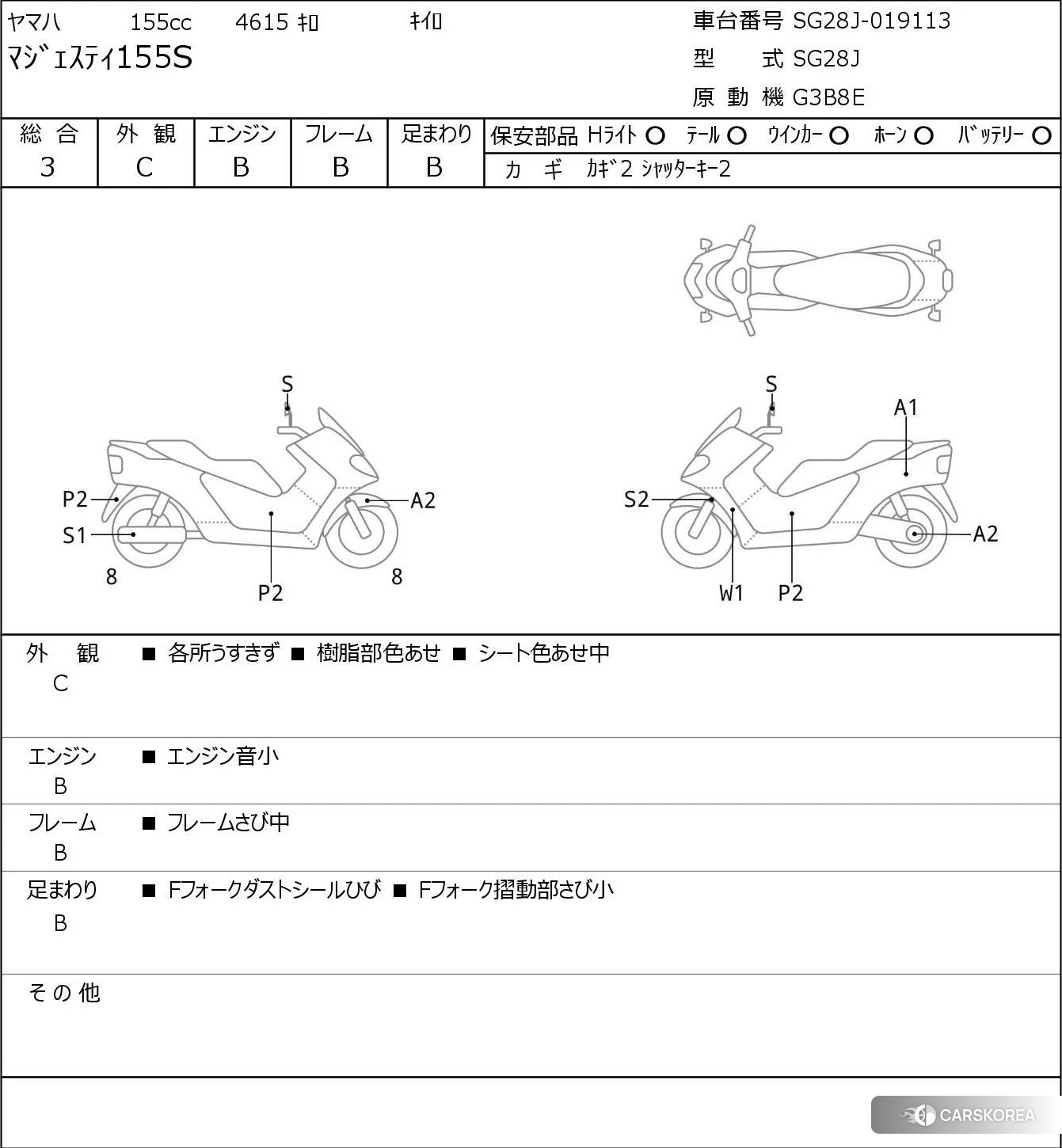 Yamaha MAJESTY 155S 2016 из Японии, фото 5