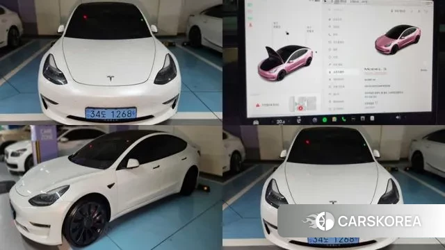 Tesla Model 3 2021 Белый из Кореи