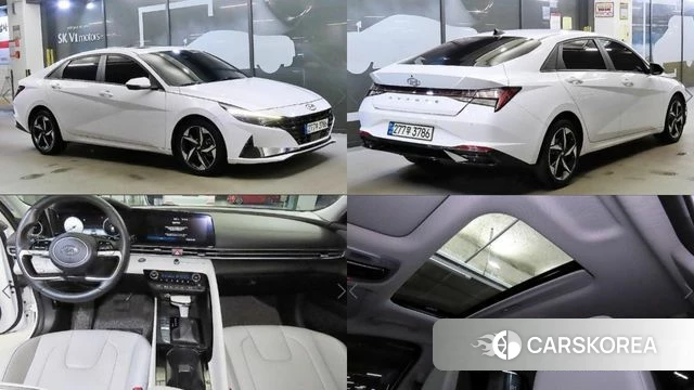 Hyundai Avante (CN7) 2022 Белый из Кореи