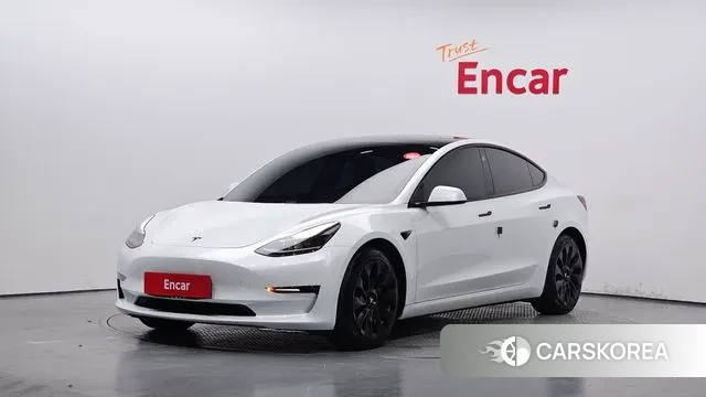 Tesla Model 3 2021 Белый из Кореи