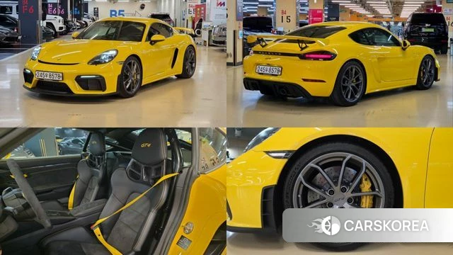 Porsche 718 Cayman 2020 Желтый из Кореи