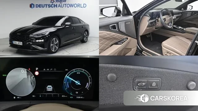 Kia K8 Hybrid 2021 Черный из Кореи