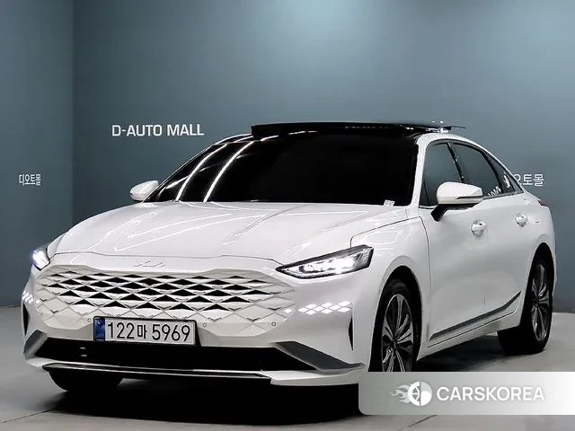 Kia K8 Hybrid 2023 Белый из Кореи