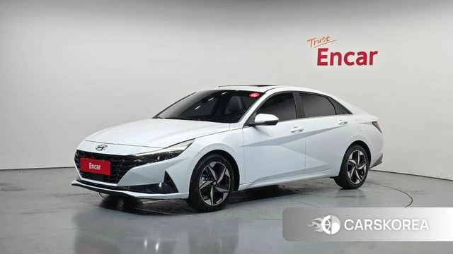 Hyundai Avante Hybrid (CN7) 2021 Белый из Кореи