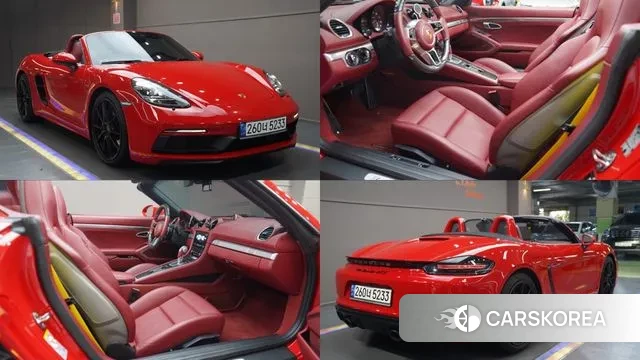 Porsche 718 Boxster 2021 Красный из Кореи