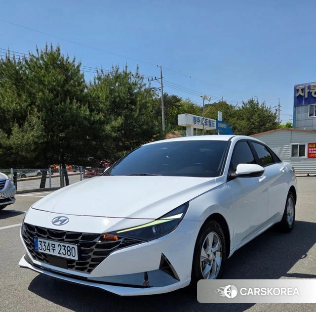 Hyundai Avante (CN7) 2021 Белый из Кореи