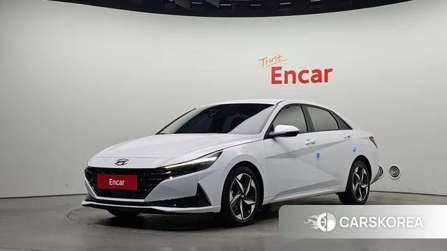 Hyundai Avante (CN7) 2021 Белый из Кореи