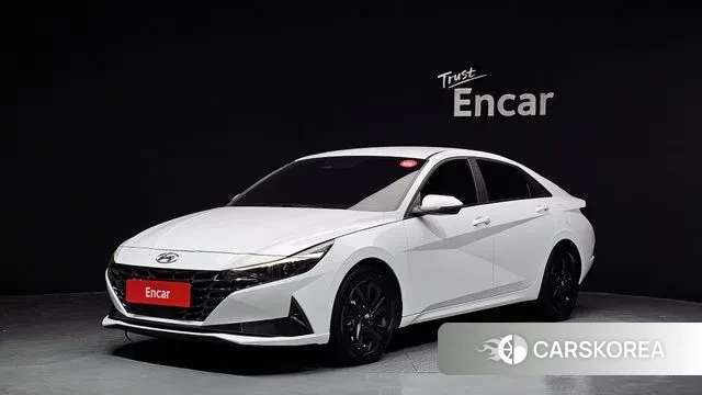 Hyundai Avante Hybrid (CN7) 2022 Белый из Кореи