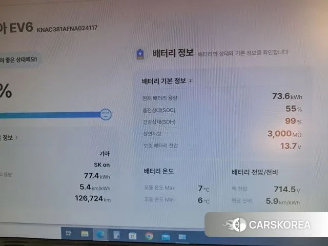 Kia EV6 2021 Синий из Кореи