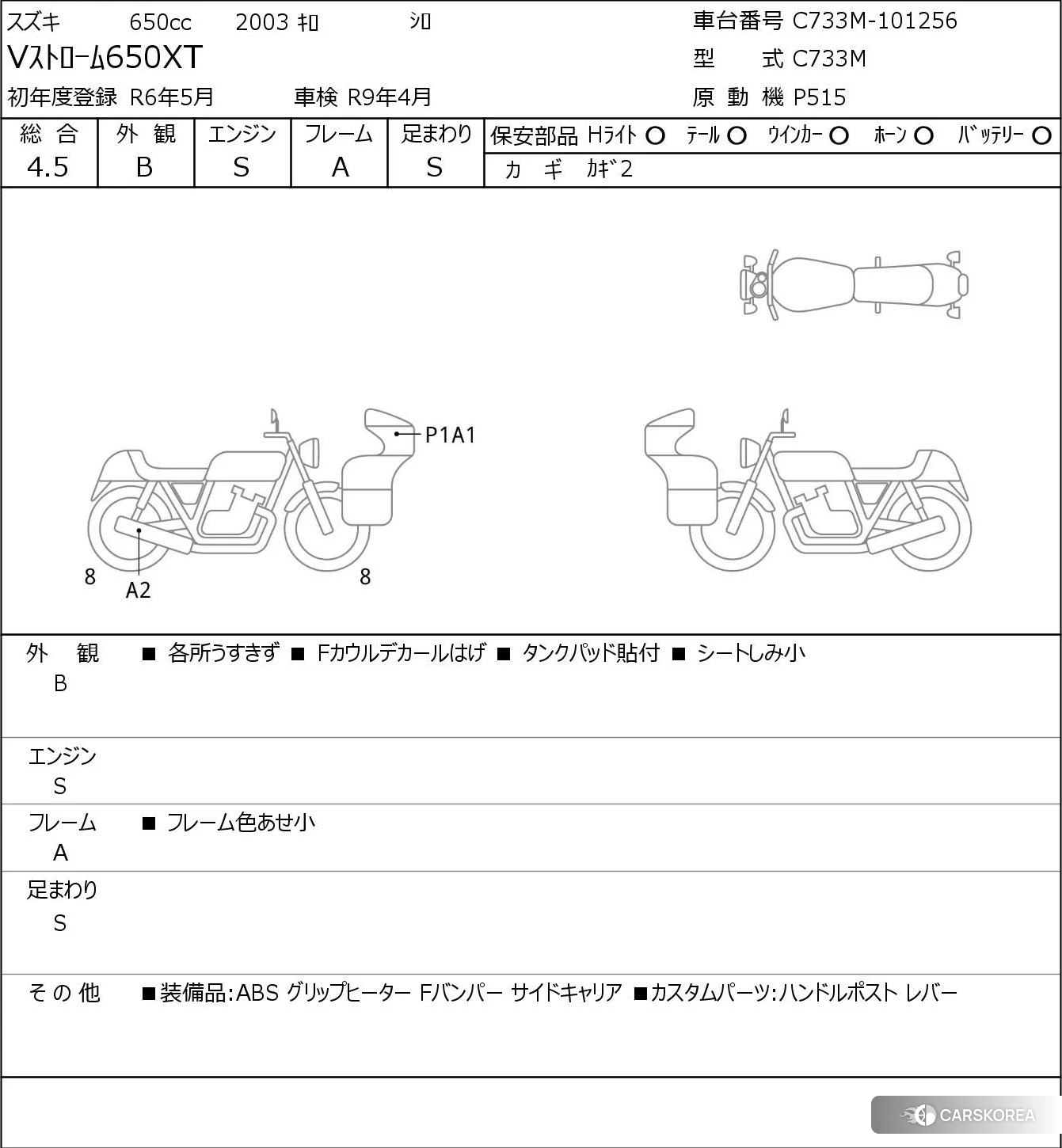 Проданный Suzuki V-STROM 650 XT id 4192903 из Японии, фото 5