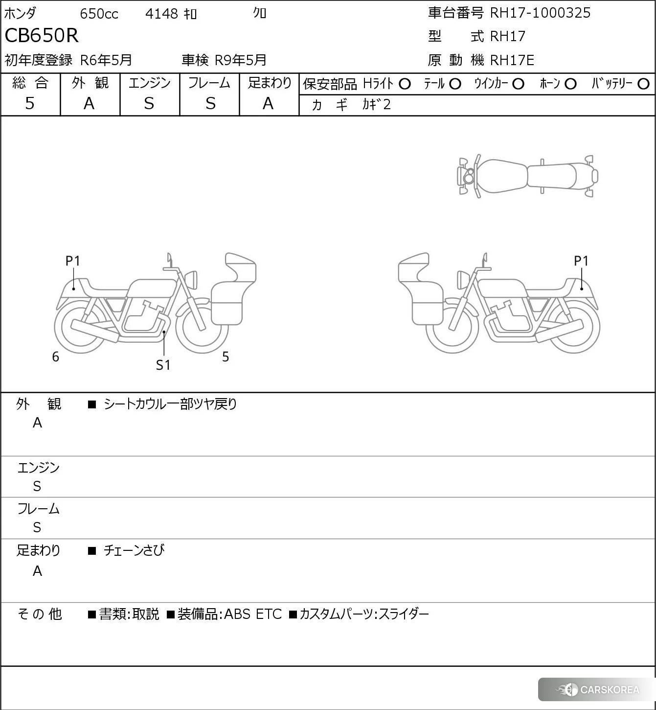 Проданный Honda CB650R id 3950037 из Японии, фото 5