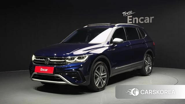Volkswagen Tiguan Allspace 2022 Синий из Кореи