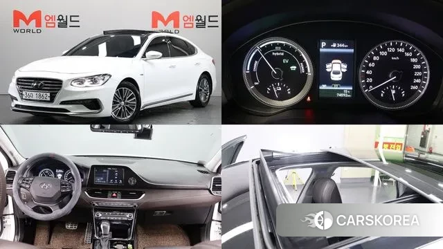 Hyundai Grandeur IG Hybrid 2019 Белый из Кореи