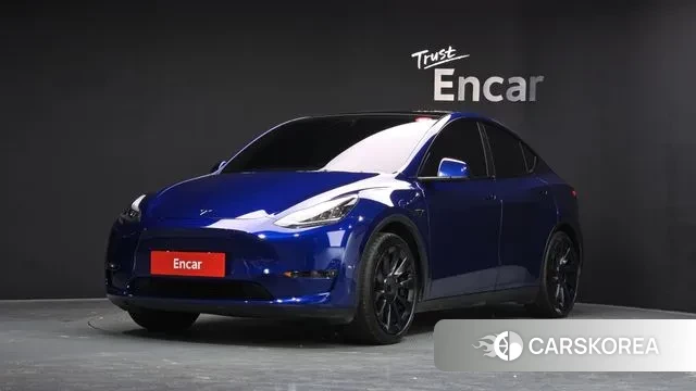 Tesla Model Y 2021 Синий из Кореи
