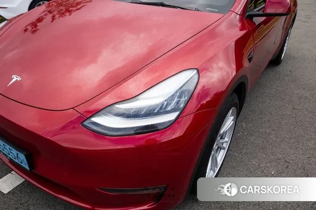 Tesla Model Y 2021 Красный из Кореи, фото 2