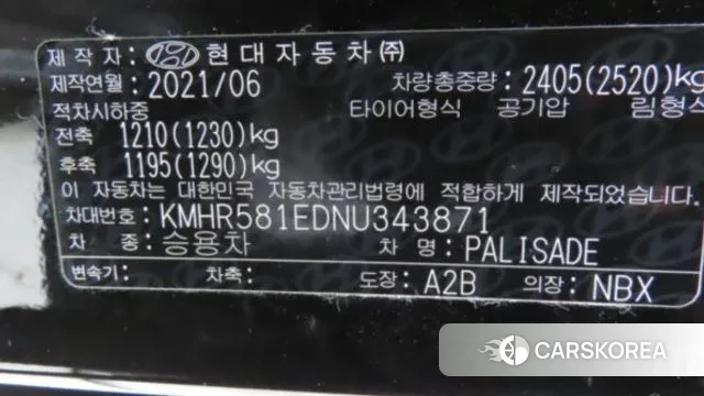 Hyundai Palisade 2021 Черный из Кореи, фото 2