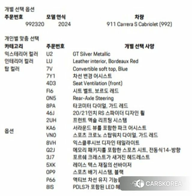 Porsche 911(992) 2024 Серебристо-серый из Кореи, фото 2