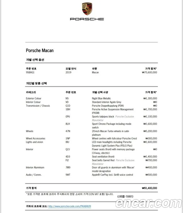 Porsche Macan 2019 Синий из Кореи, фото 2