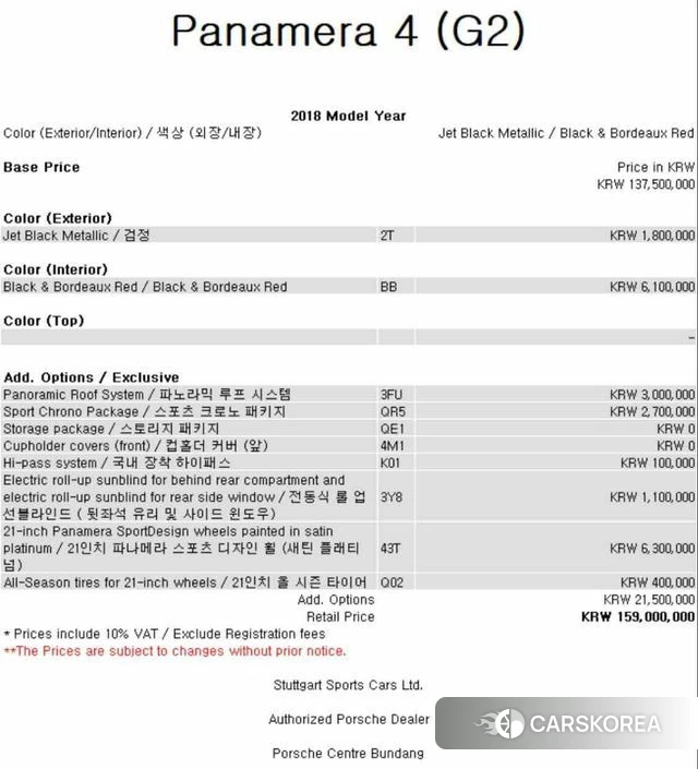 Porsche Panamera (971) 2018 Синий из Кореи, фото 2