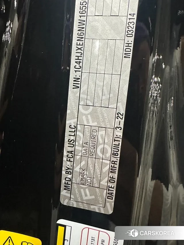 Jeep Wrangler (JL) 2022 Черный из Кореи, фото 2