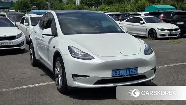 Tesla Model Y 2021 Белый из Кореи, фото 2
