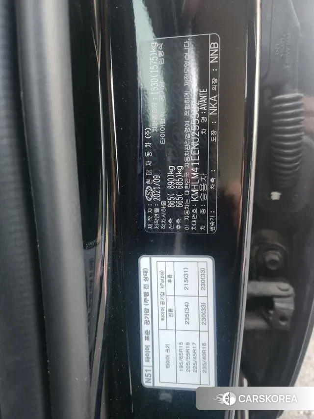 Hyundai Avante (CN7) 2021 Черный из Кореи, фото 2