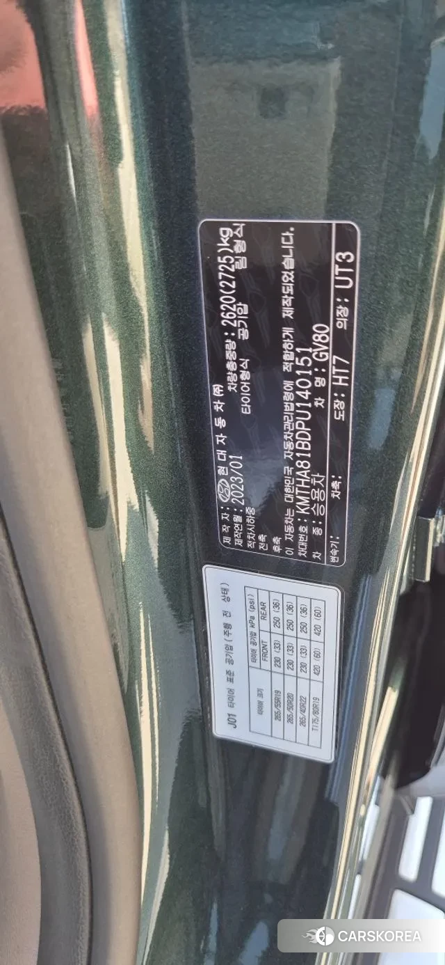 Genesis GV80 2023 Темно-зеленый из Кореи, фото 2