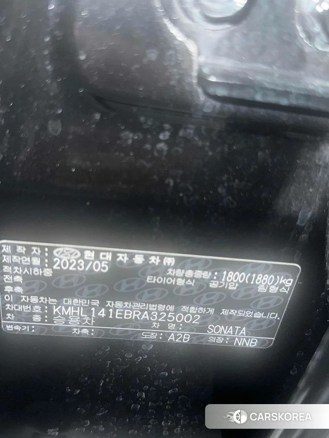 Hyundai Sonata D Edge (DN8) 2023 Черный из Кореи, фото 2