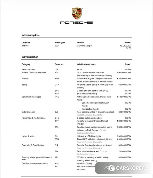 Porsche Cayenne (PO536) 2024 Белый из Кореи, фото 3