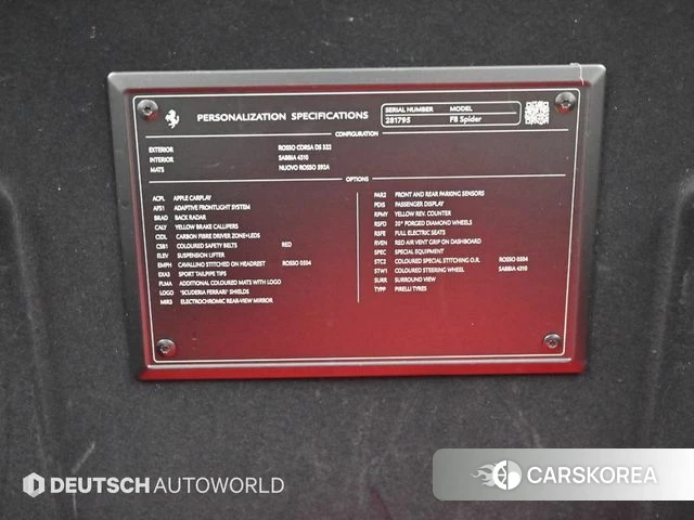 Ferrari F8 Spider 2022 Красный из Кореи, фото 3