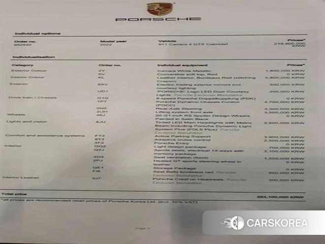 Porsche 911(992) 2022 Белый из Кореи, фото 3