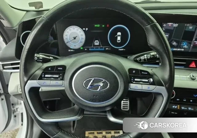 Hyundai Avante Hybrid (CN7) 2020 Белый из Кореи, фото 3