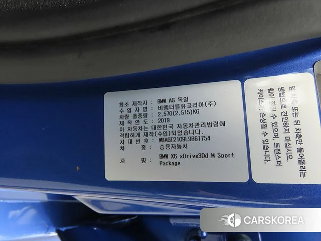 BMW X6 (G06) 2020 Синий из Кореи, фото 3