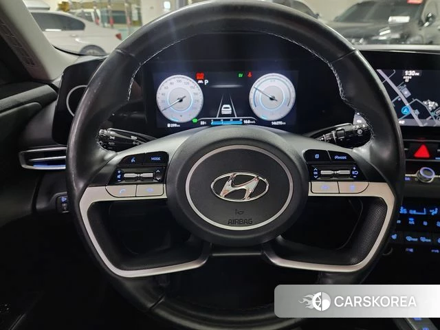 Hyundai Avante Hybrid (CN7) 2021 Белый из Кореи, фото 3