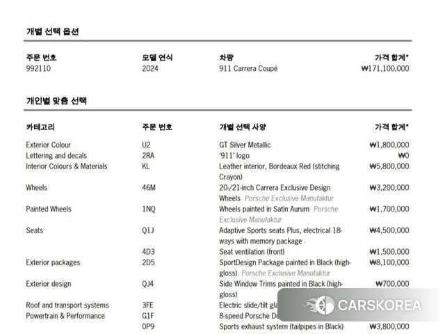 Porsche 911(992) 2024 Серебристо-серый из Кореи, фото 3